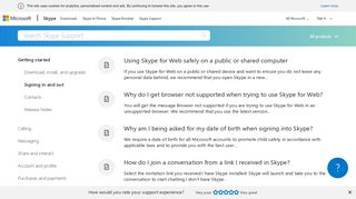 Getting started | Signing in and out - Skype Support
