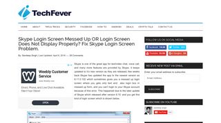 Skype Login Screen Messed Up, Fix Skype Login Problem - iTechFever