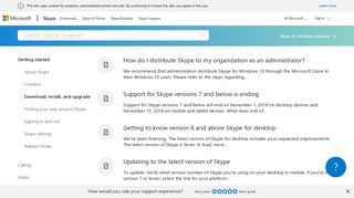 Getting started | Download, install, and upgrade - Skype Support