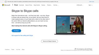 Free international calls | Skype to Skype Internet Calling | Skype