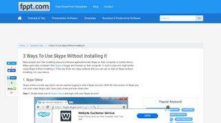 3 Ways To Use Skype Without Installing It - Free PowerPoint Templates