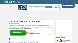 How to Use Skype Without Downloading | It Still Works