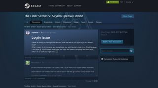 Login issue :: The Elder Scrolls V: Skyrim Special Edition General ...