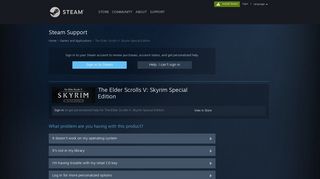 Steam Support - The Elder Scrolls V: Skyrim Special Edition