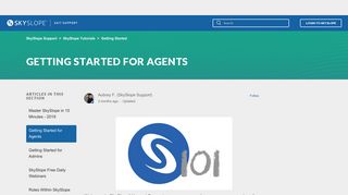 Getting Started for Agents – SkySlope Support