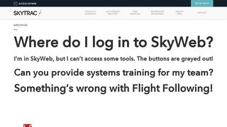 skytrac | Sections SKYWEB SUPPORT
