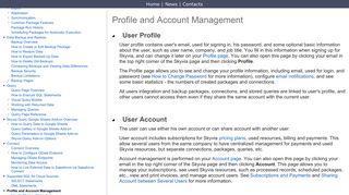 Profile and Account Management - Skyvia Documentation