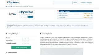 SkyVisitor Reviews and Pricing - 2019 - Capterra