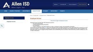 Employee Access - Allen ISD