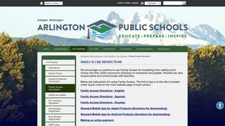 Family Access Instructions - Arlington Public Schools