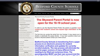Skyward Family Access Portal - Bedford County School District