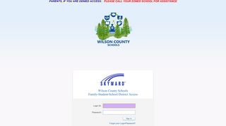 Login - Powered by Skyward - Wilson County Schools