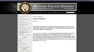 Quick Links for Parents | Bedford County School District