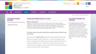 Skyward Family Access / Skyward Overview - School District of Beloit