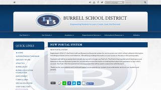 New Portal System - Burrell School District