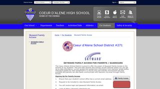 Skyward Family Access - Coeur d'Alene School District