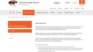Skyward Family Access / Overview - Centralia School District