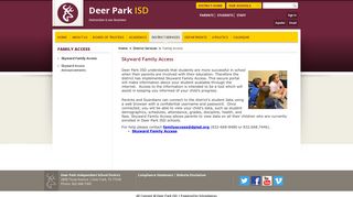 Family Access / Skyward Family Access - Deer Park ISD