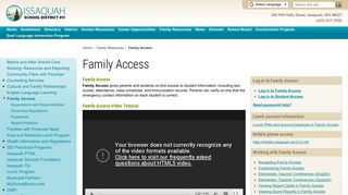 Family Access - Issaquah - Issaquah School District