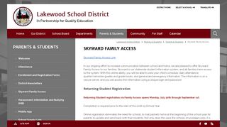 Parents & Students / Skyward Family Access - Lakewood School District