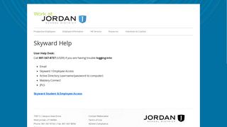 Skyward Help – Work at Jordan - Jordan School District Human ...
