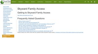 Skyward Family Access - Clover Park School District