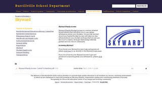 Skyward - Burrillville School Department