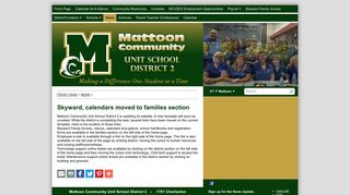 Mattoon Community Unit School District 2 - Skyward, calendars ...