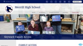 Merrill Area Public School District - Skyward Family Access