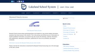 Skyward Family Access | Lakeland School System