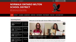 Norwalk Ontario Wilton School District: Home