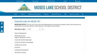 External Links for MLSD 161 - Moses Lake School District