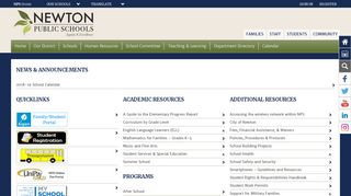 Families / Homepage - Newton Public Schools