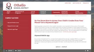 Family Access / Skyward Family Access - Othello School District