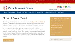 Skyward Parent Portal | Perry Township