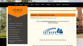 Skyward - Employee Access Login - Sturgis Public Schools