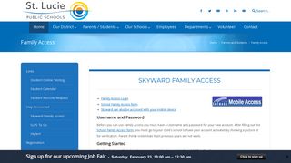 Skyward Family Access - St Lucie Public Schools