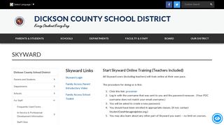 Skyward - Dickson County School District