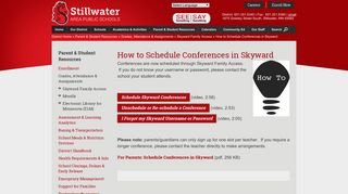 How to Schedule Conferences in Skyward | Stillwater Area Public ...