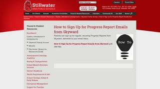 How to Sign Up for Progress Report Emails from Skyward | Stillwater ...