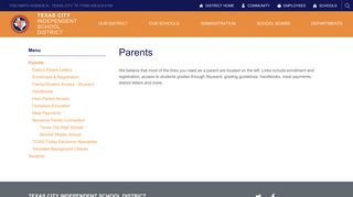 Parents - Texas City Independent School District - tcisd