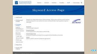 Watertown Unified School District - Skyward Access Page