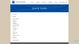 Watertown Unified School District - Quick Links