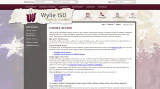 Skyward / Family Access - Wylie ISD