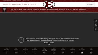 Ennis Independent School District / Homepage