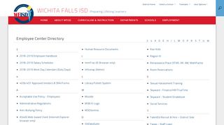 Directory - Wichita Falls ISD