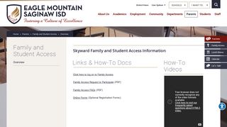 Family and Student Access / Overview - emsisd.com