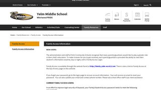 Family Access / Family Access Information - Yelm Community Schools