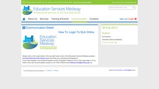 How To: Login To SLA Online | Education Services Medway