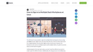How to Sign in to Multiple Slack Workplaces at Once - The Shift Blog